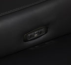 Dark Gray Italian Leather Power Reclining U Shaped Eight Piece Corner Sectional With Console