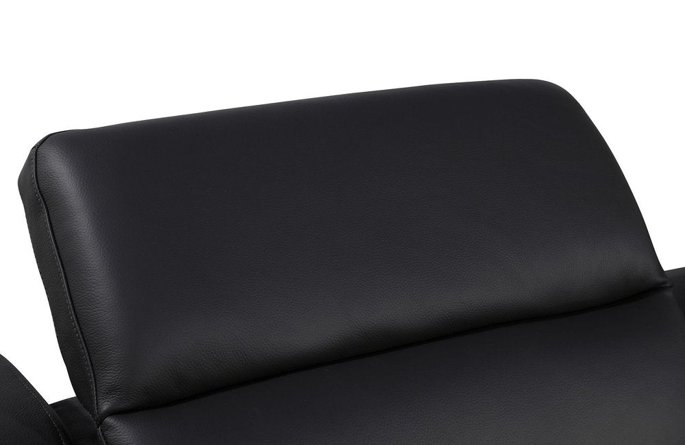 Dark Gray Italian Leather Power Reclining U Shaped Eight Piece Corner Sectional With Console