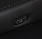 Dark Gray Italian Leather Power Reclining U Shaped Eight Piece Corner Sectional With Console