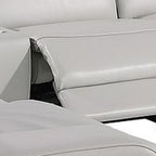 Dark Gray Italian Leather Power Reclining U Shaped Ten Piece Corner Sectional With Console