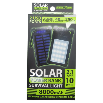 Survival Electric Arc Lighter W/LED+ Solar Panel Power Bank