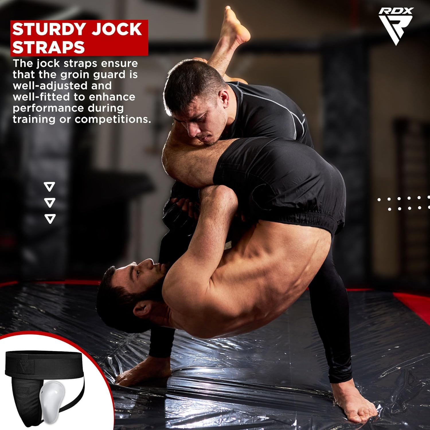 RDX H1 Groin Guard with Gel Cup Black