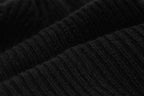 Black Cashmere Wool Beanie