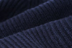 Navy Cashmere Wool Beanie