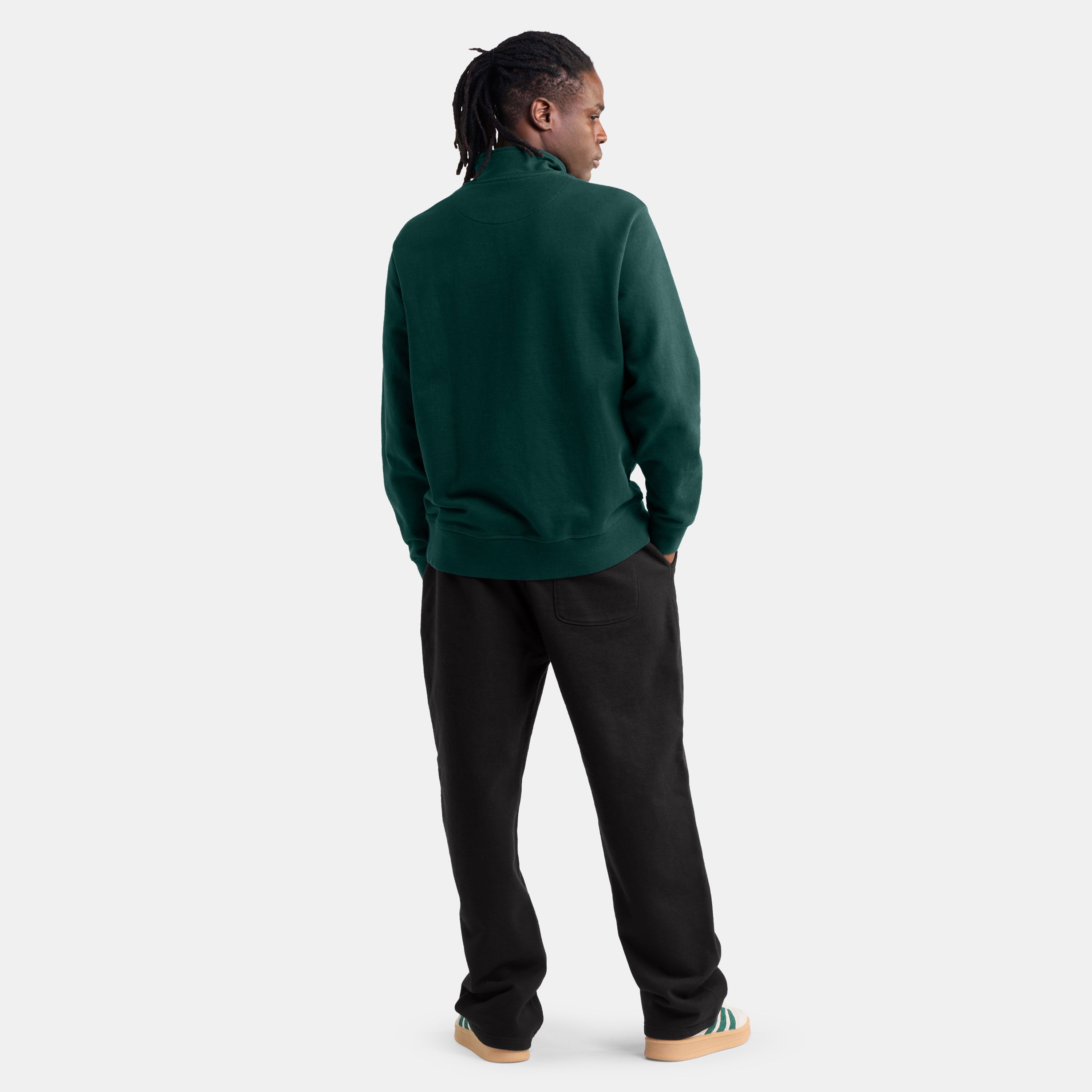 Black Uncuffed French Terry Sweatpants