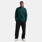 Black Uncuffed French Terry Sweatpants