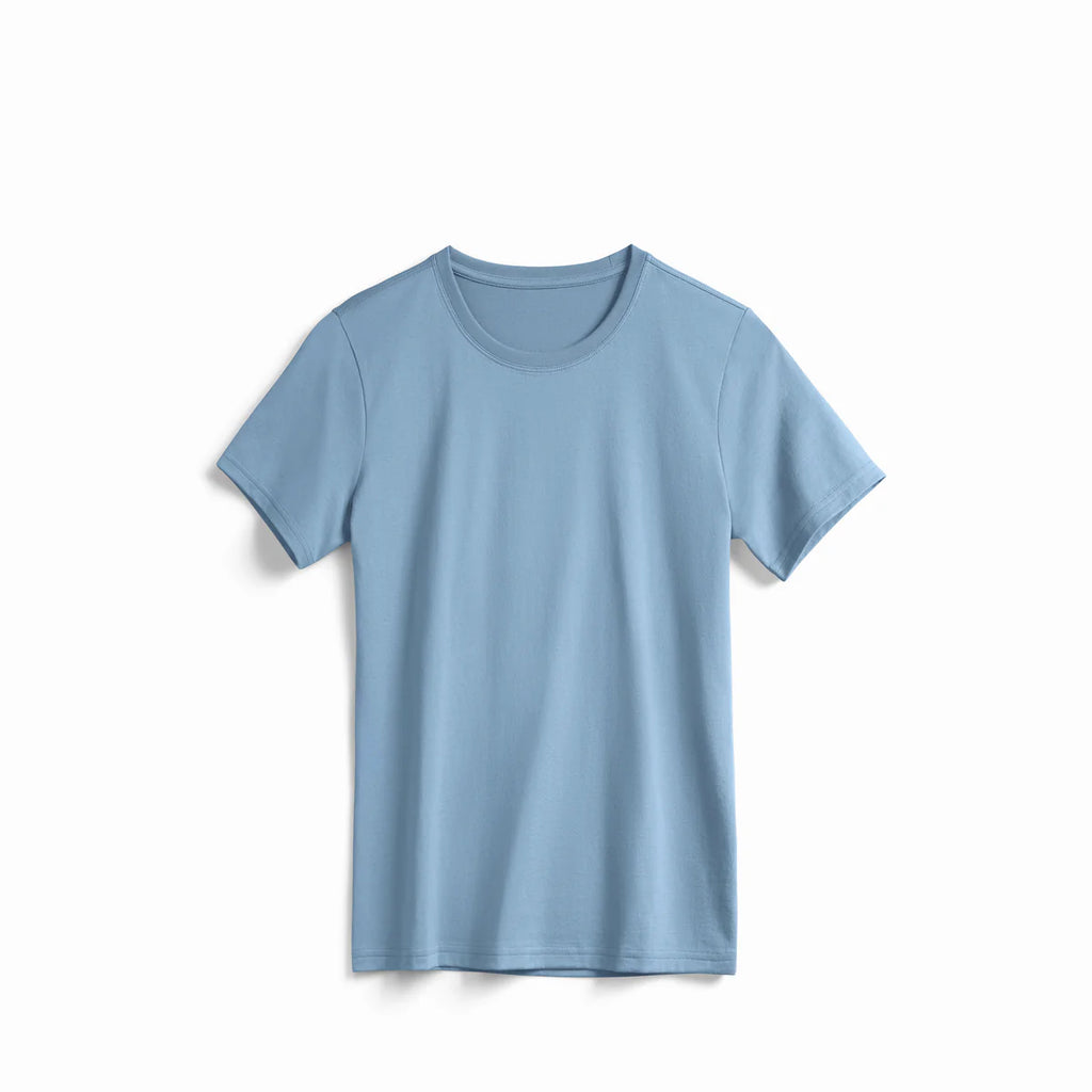 Women's Cloudy Blue Midweight Supima® Tee