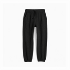 Black Organic Heavyweight Brushed Cuffed Pant
