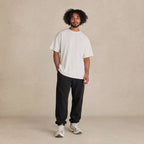 Black Organic Heavyweight Brushed Cuffed Pant