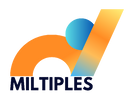 Logo of Miltiples with colorful design on a white background