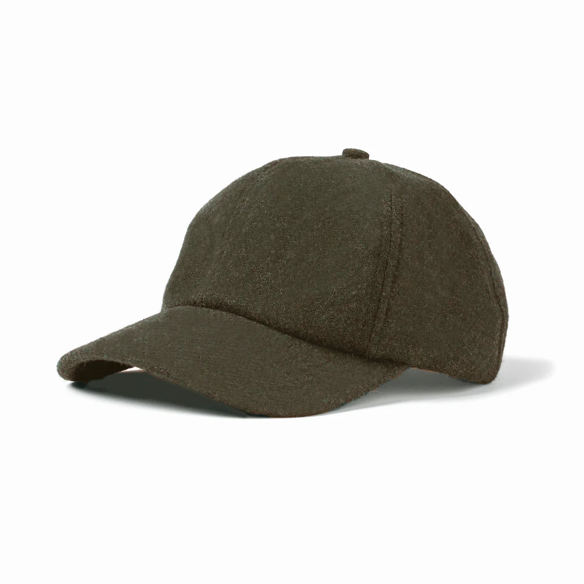 Olive American Wool Herringbone 6-Panel Cap