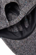 Grey American Wool Herringbone 6-Panel Cap
