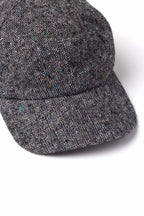 Grey American Wool Herringbone 6-Panel Cap