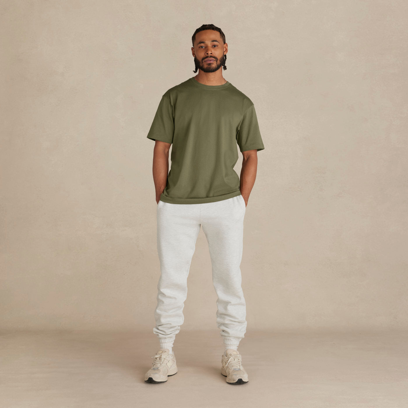 Ash Heather Organic Heavyweight Brushed Pant