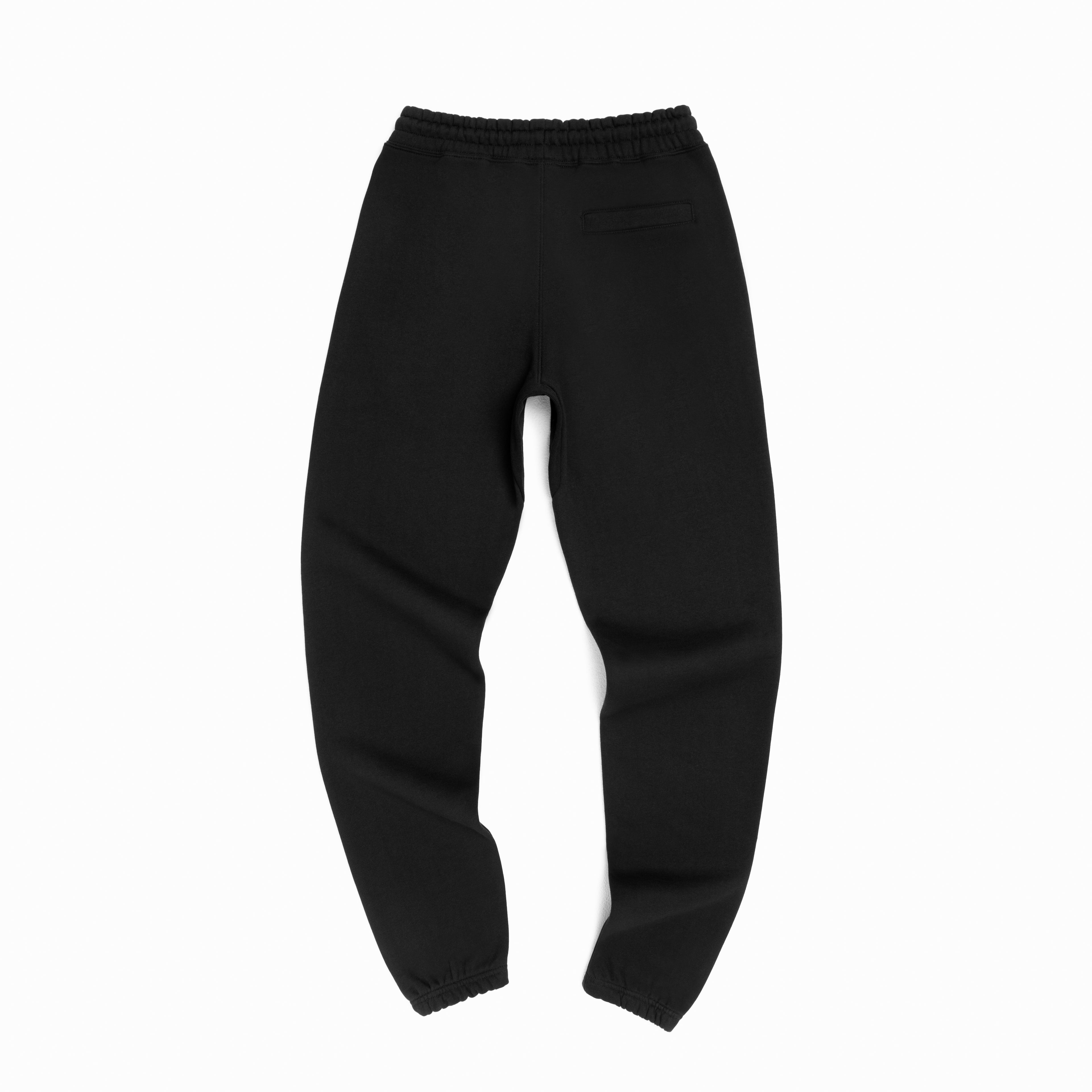 Black Organic Heavyweight Brushed Pant