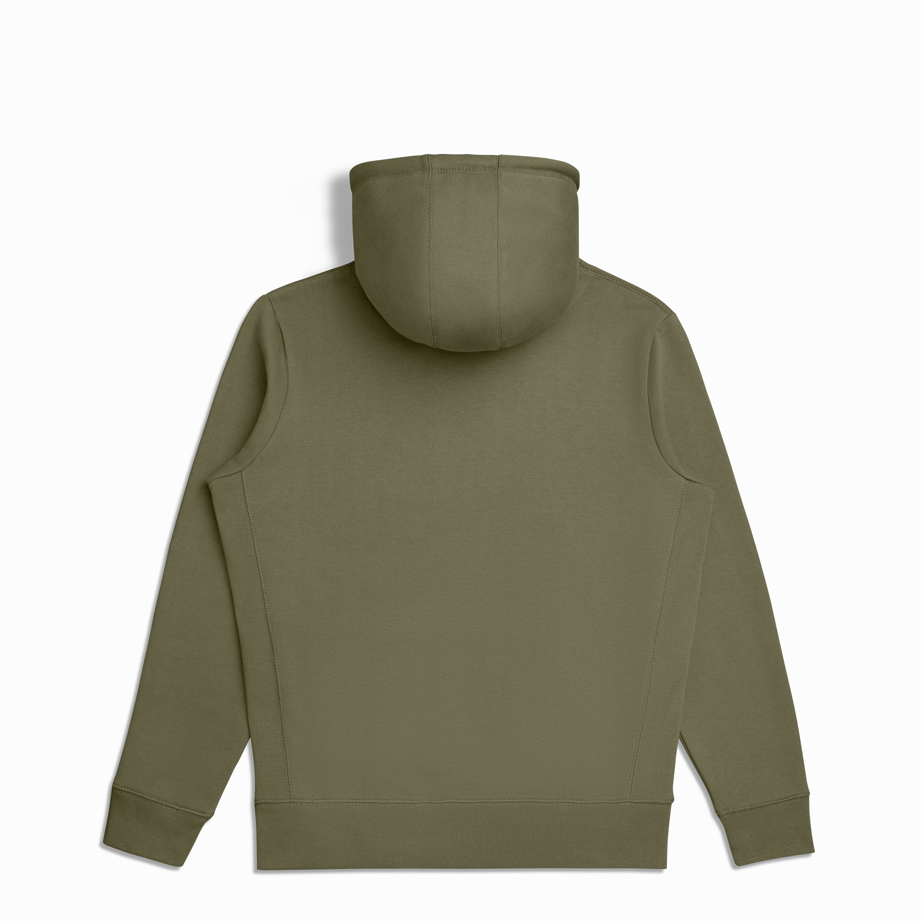 Military Olive Heavyweight Organic Brushed Hood