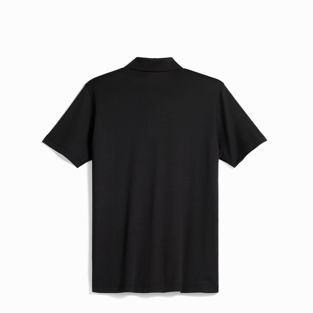 Men's Black Pima Polo