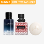 Dior Sauvage EDT & Valentino Donna Born In Roma EDP (Includes FREE J'adore Soap)