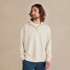 Parchment Ultra Heavyweight Organic French Terry Quarter Zip - Unisex