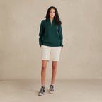 Pine Ultra Heavyweight Organic French Terry Quarter Zip - Unisex