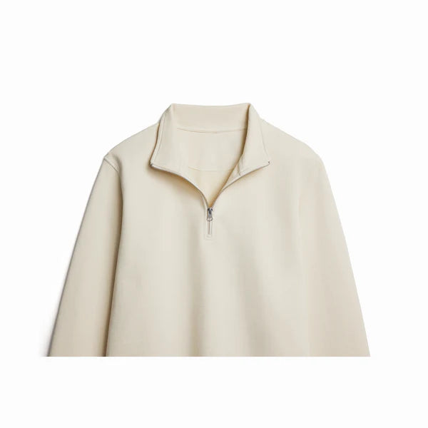 Parchment Ultra Heavyweight Organic French Terry Quarter Zip - Unisex