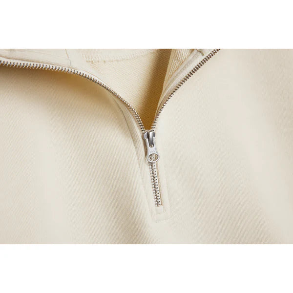 Parchment Ultra Heavyweight Organic French Terry Quarter Zip - Unisex