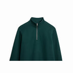 Pine Ultra Heavyweight Organic French Terry Quarter Zip - Unisex