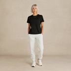 Women's Black Midweight Supima® Tee