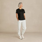 Women's Black Midweight Supima® Tee