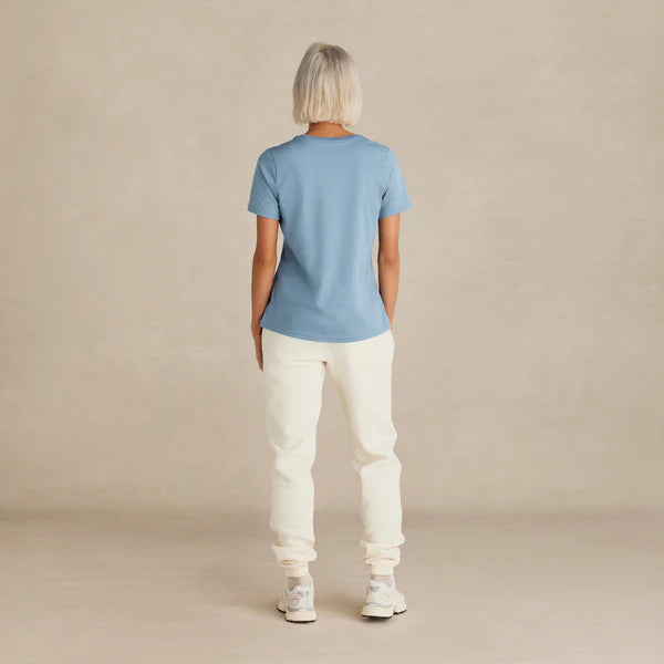 Women's Cloudy Blue Midweight Supima® Tee