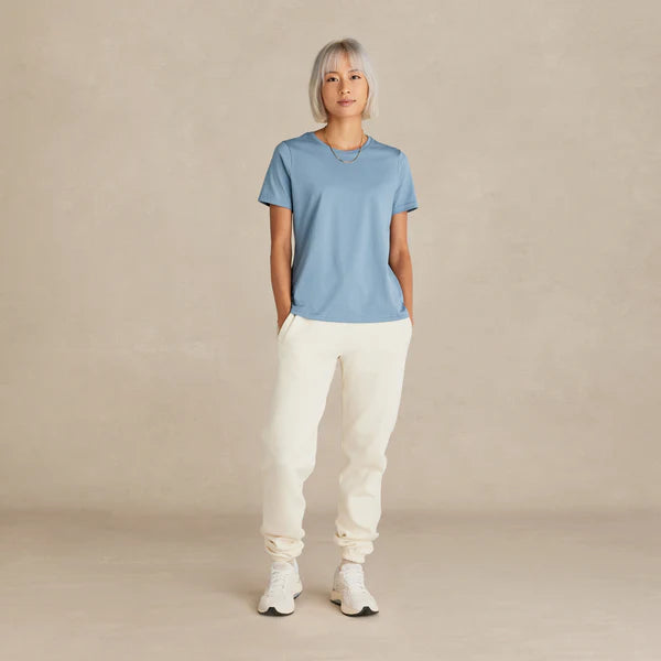 Women's Cloudy Blue Midweight Supima® Tee