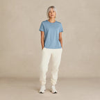 Women's Cloudy Blue Midweight Supima® Tee