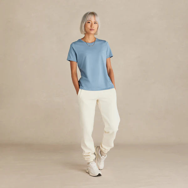 Women's Cloudy Blue Midweight Supima® Tee