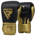 RDX L2 Mark Pro Sparring Boxing Gloves Hook and loop Black / Golden