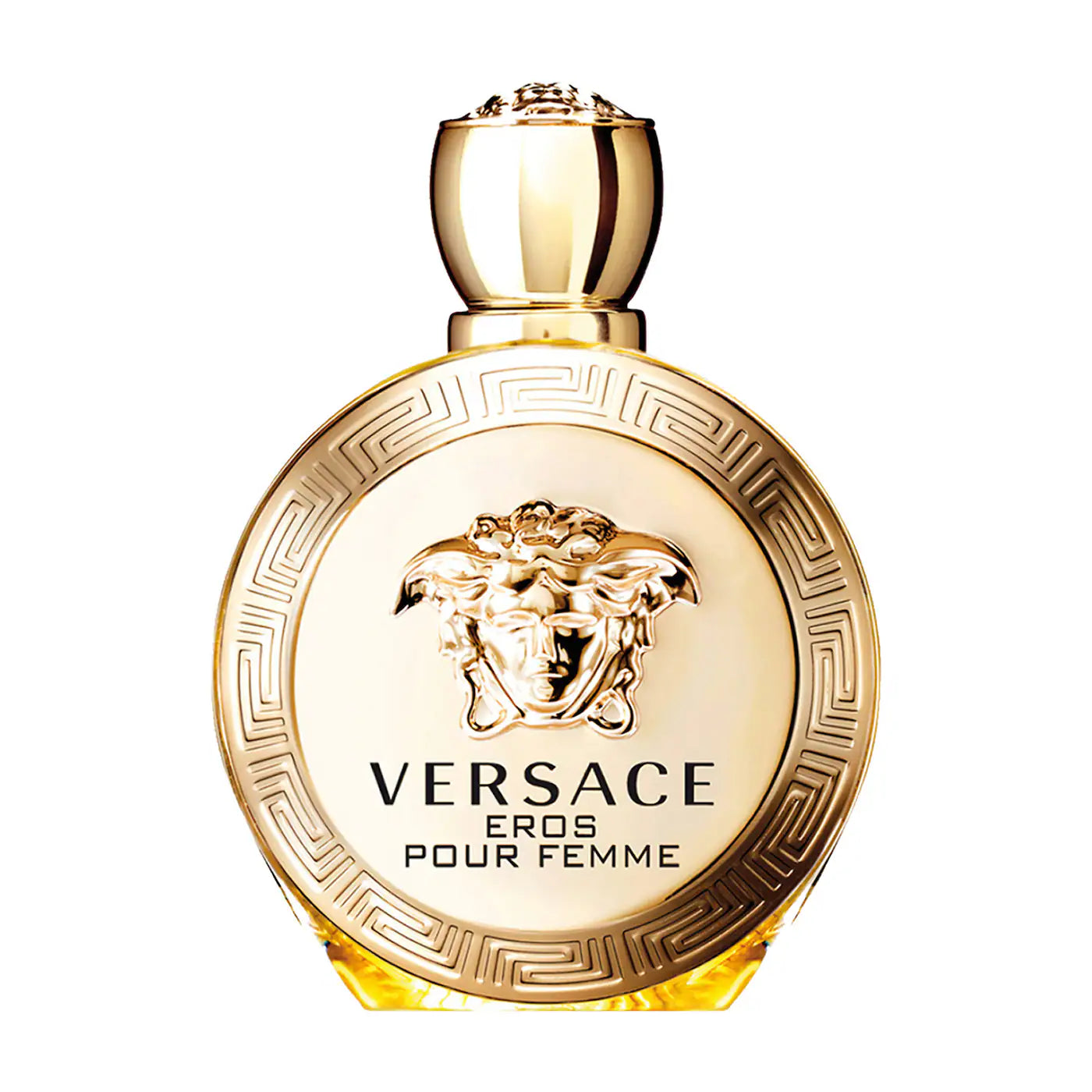 Versace Eros Pour Femme perfume bottle on a white background