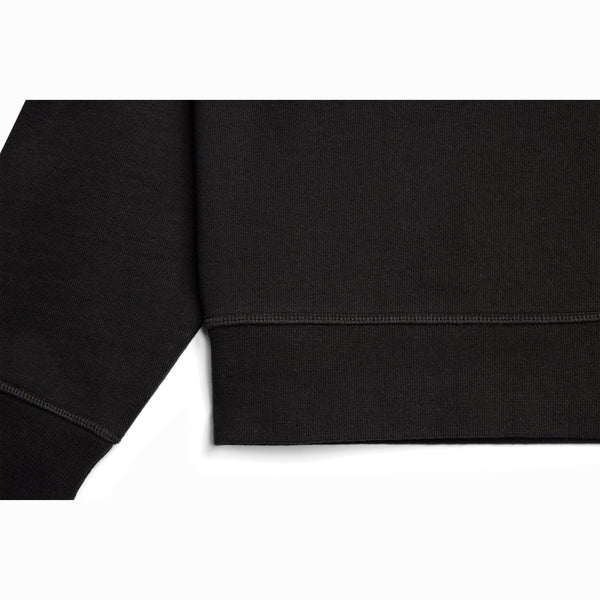 Black Ultra Heavyweight Organic French Terry Quarter Zip - Unisex