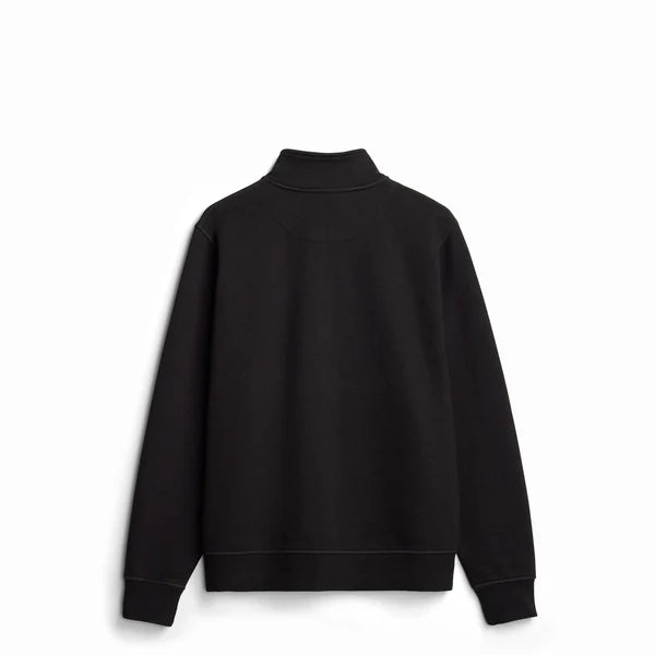 Black Ultra Heavyweight Organic French Terry Quarter Zip - Unisex