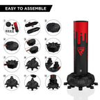 RDX F9 6ft Adults Free Standing Punch Bag With Bag Mitts For Training & Workout Set