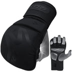 RDX T15 Noir Hybrid Mma Grappling Gloves With Best Knuckle Protection 7oz